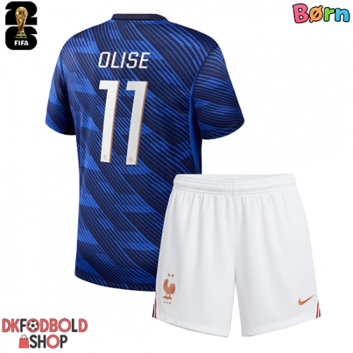 Frankrig Michael Olise #11 Hjemmebanesæt Børn VM 2026 Kort ærmer (+ korte bukser)